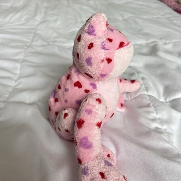 Ganz Webkinz Plush Love Frog Pink Red Hearts Stuffed Animal HM144 - NO CODE - Picture 4 of 7